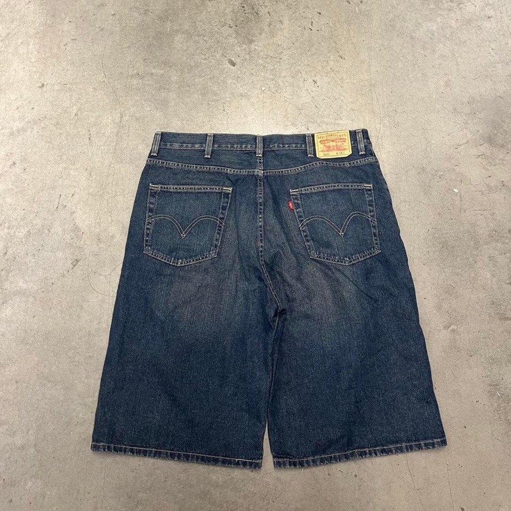 Y2K dark wash Levi's 569 loose fit baggy‎ jorts